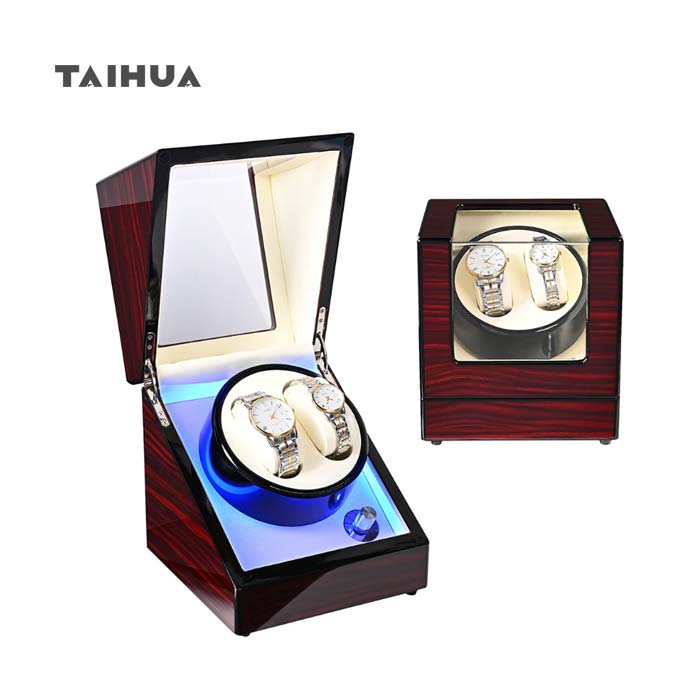 automatic double watch winder black