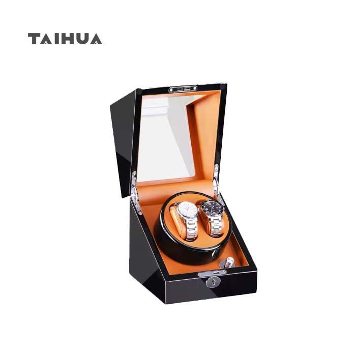 double black wood watch winder