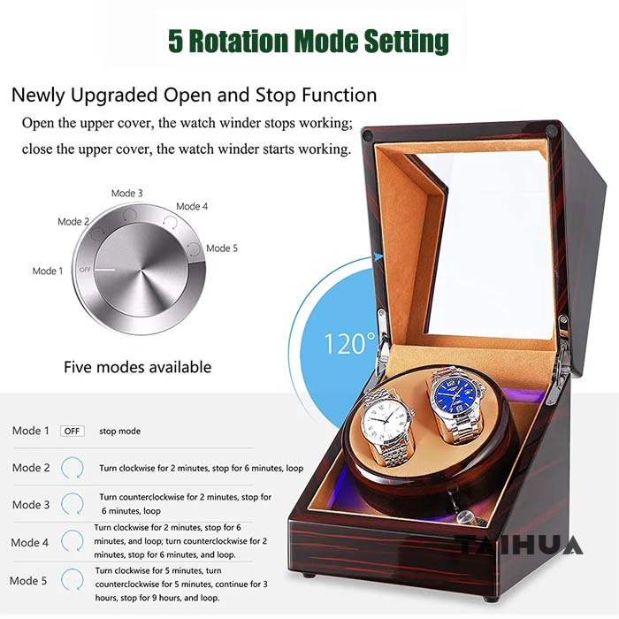 five modes for single watch winder