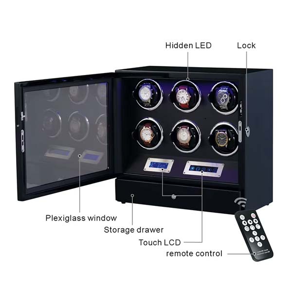 6 watch winder box